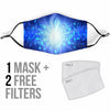 Musical Notes Blue Face Mask - Face Mask / Adult Mask + 2 FREE Filters (Age 13+) - { shop_name }} - Review