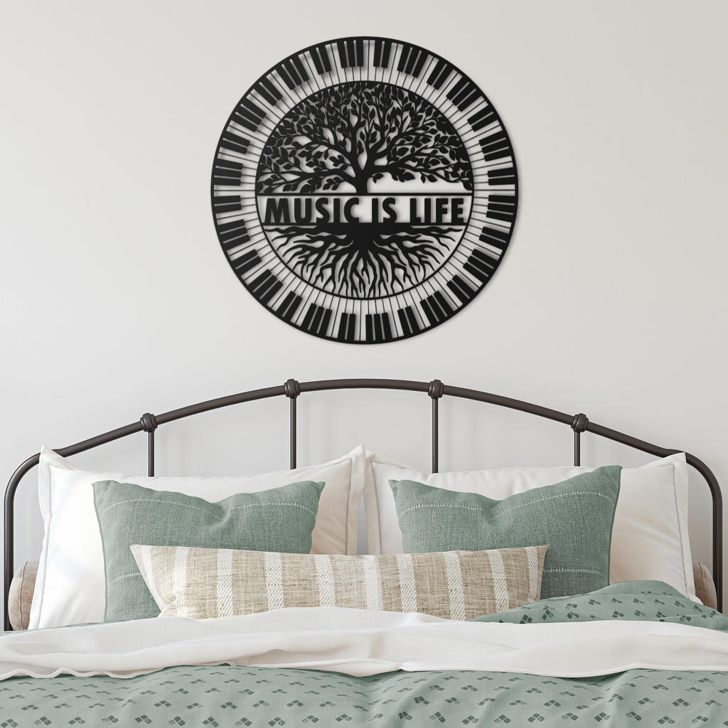 Music Is Life Metal Sign