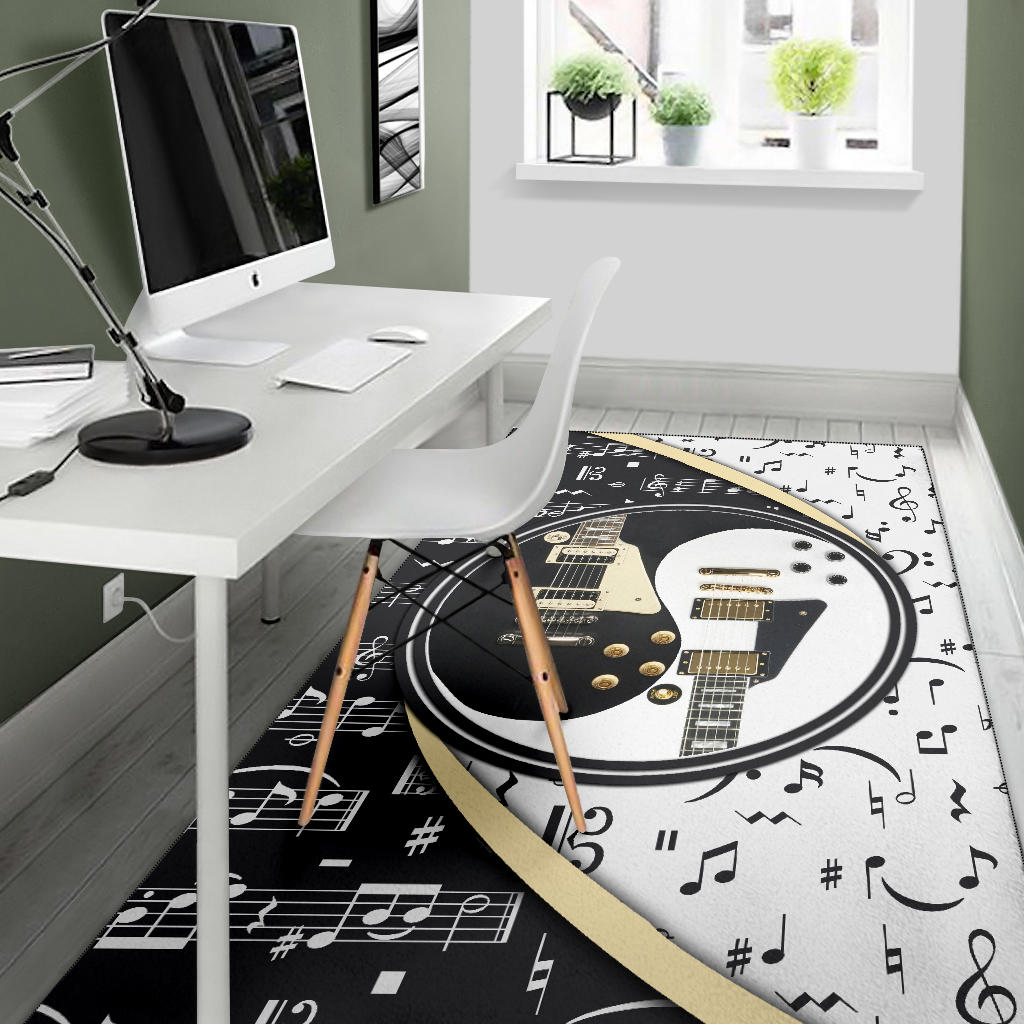 Yin Yang Guitars Area Rug