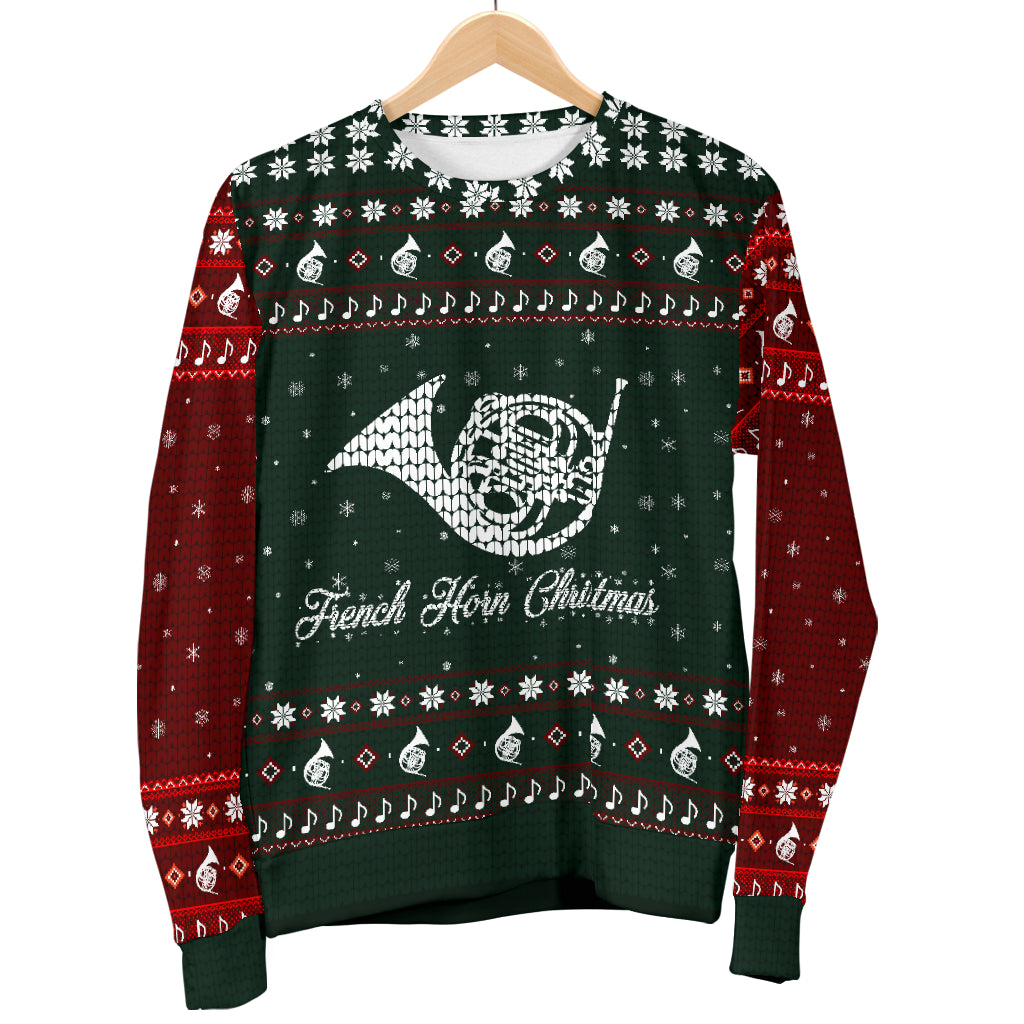 French Horn Christmas Women's Sweater