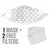 Musical Notes White Face Mask