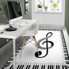 Piano Keys Treble Clef Rug