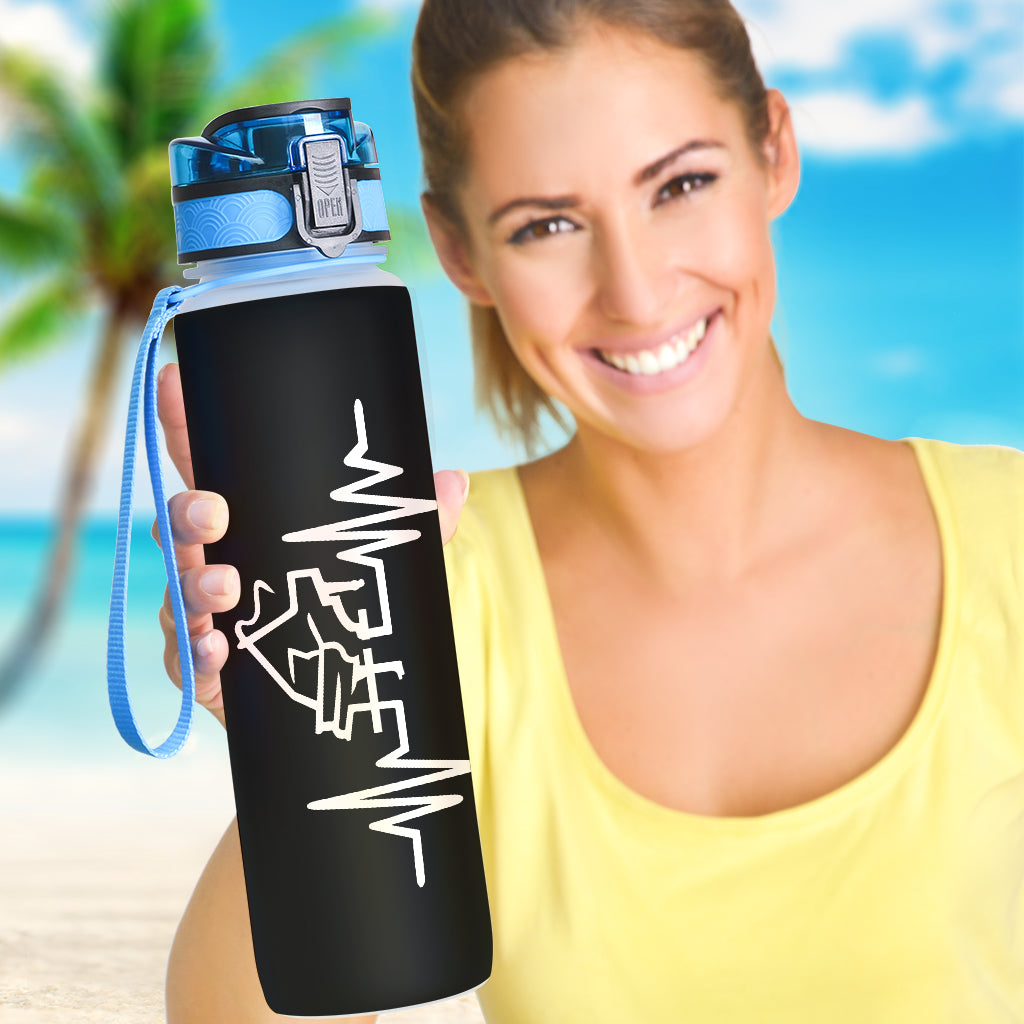 Piano Heartbeat Hydro Tracking Bottle
