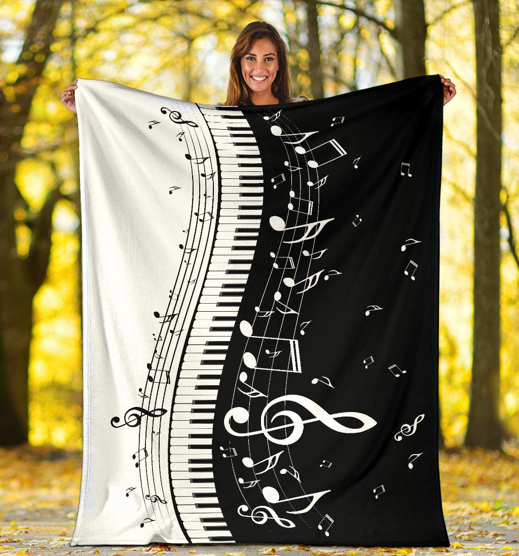 Piano and Music Notes Premium Blanket