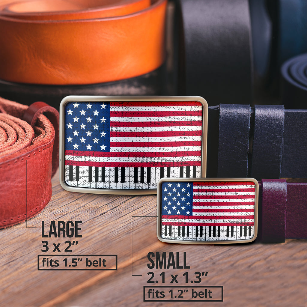 American Flag Piano Keys Belt Buckle - { shop_name }} - Review