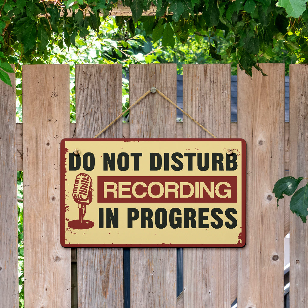 Recording In Progress Rectangular Door Sign