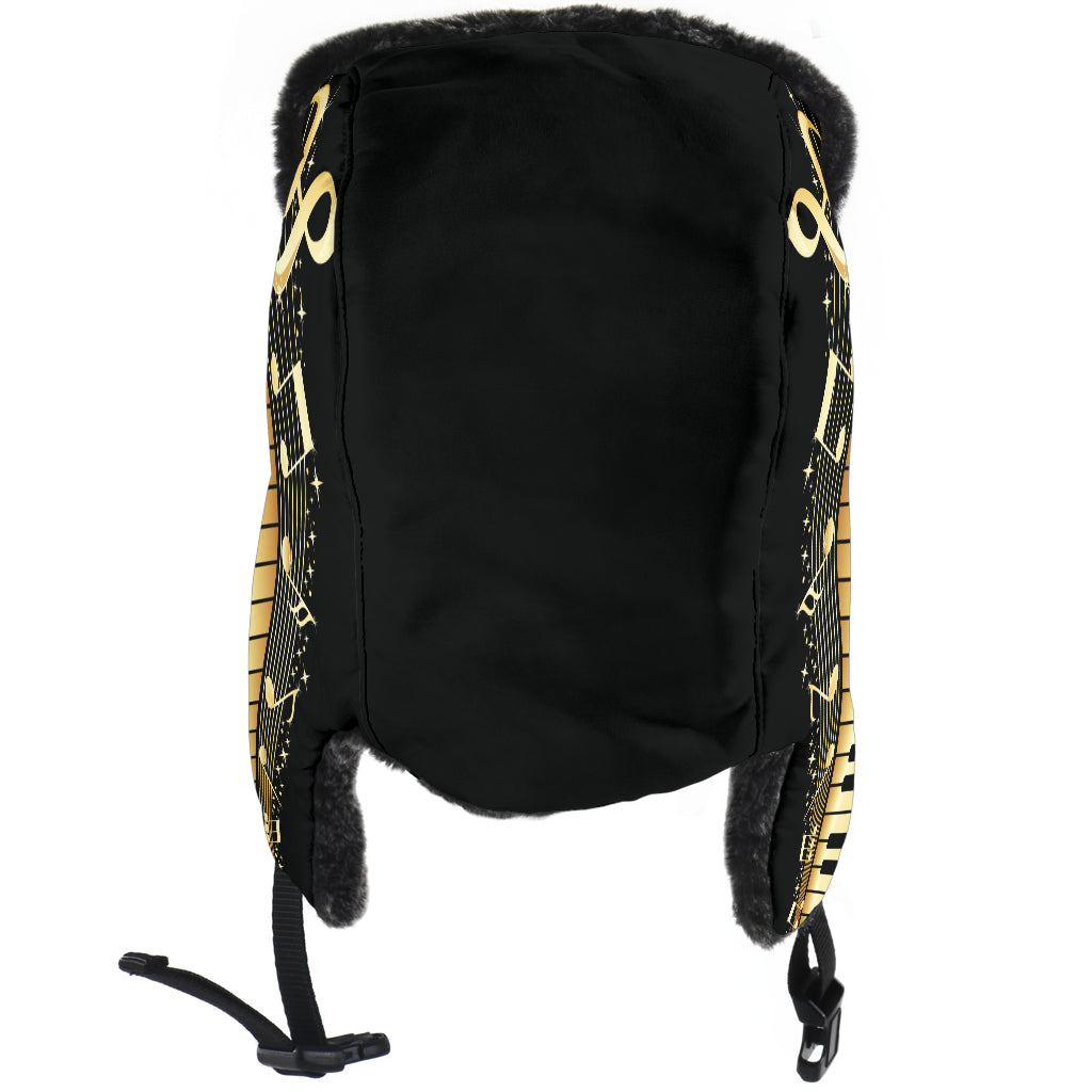 Piano Art Musical Notes Trapper Hat - Artistic Pod