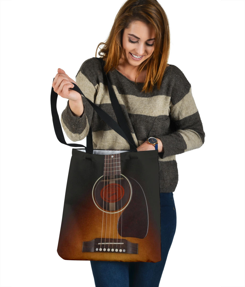 Black Guitar Tote Bag