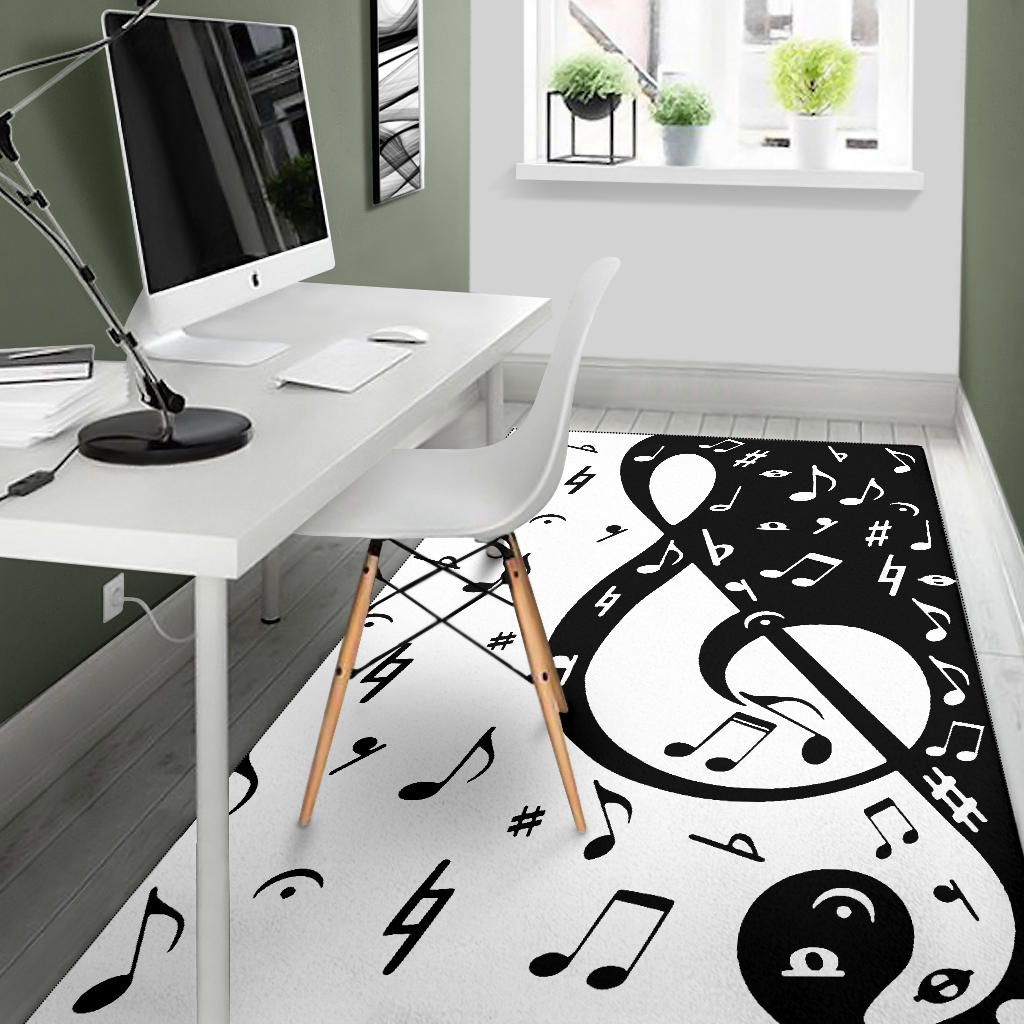 Music Notes Treble Clef Rug