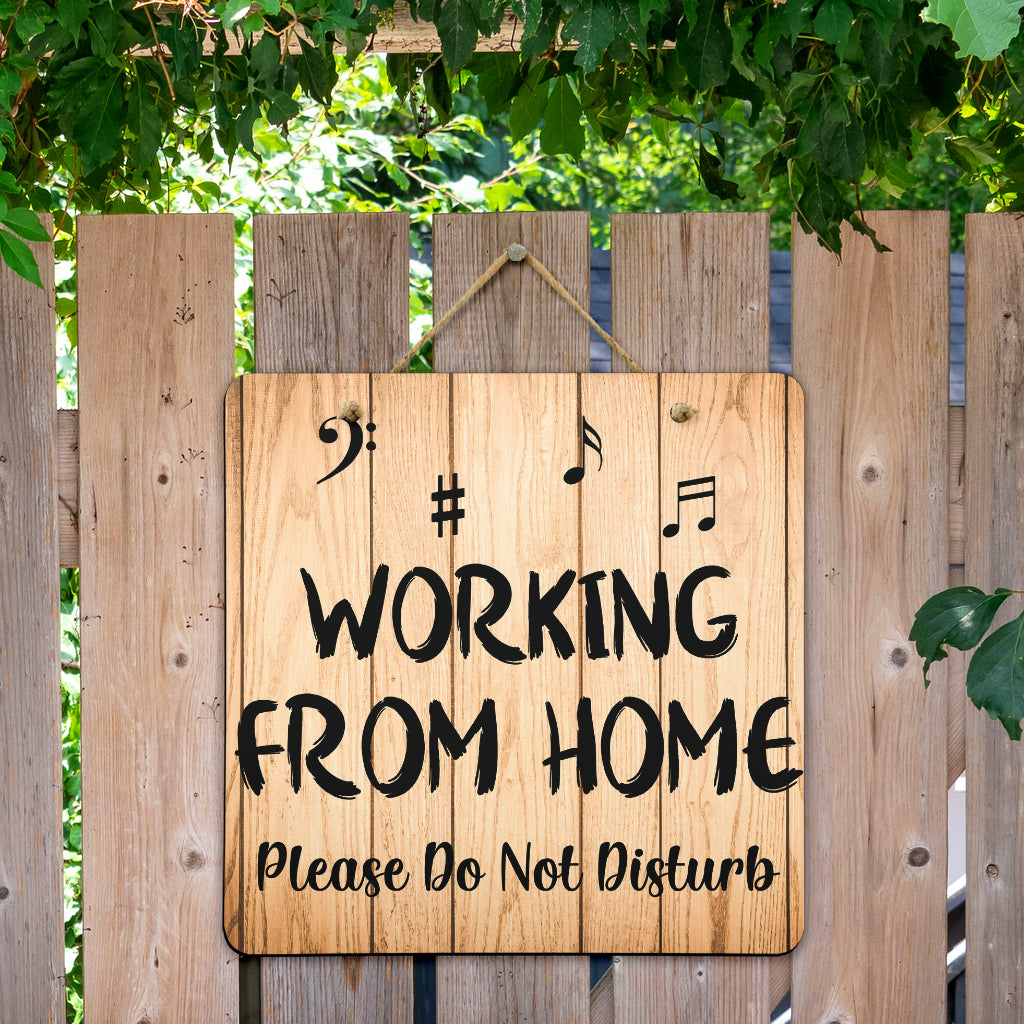 Music Notes Square Door Sign