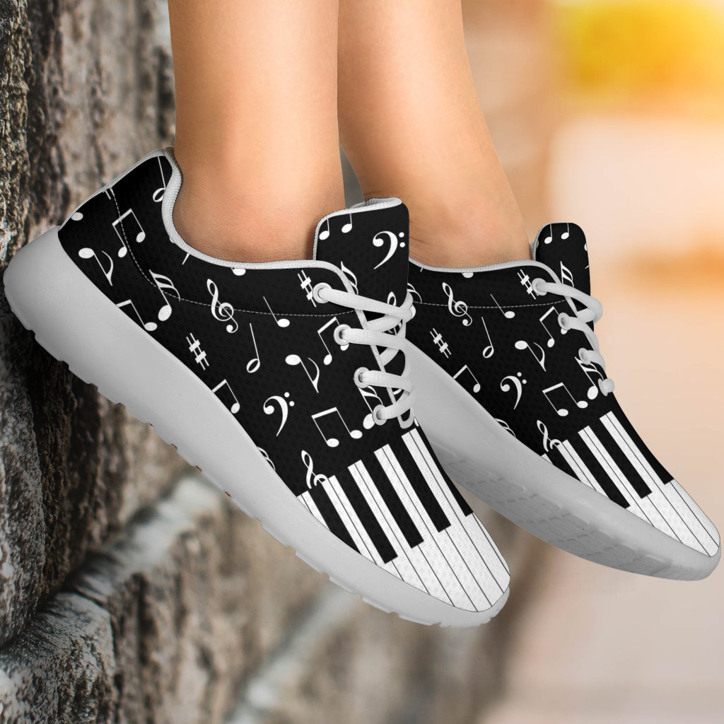 Piano Keys And Music Notes Sport Sneakers