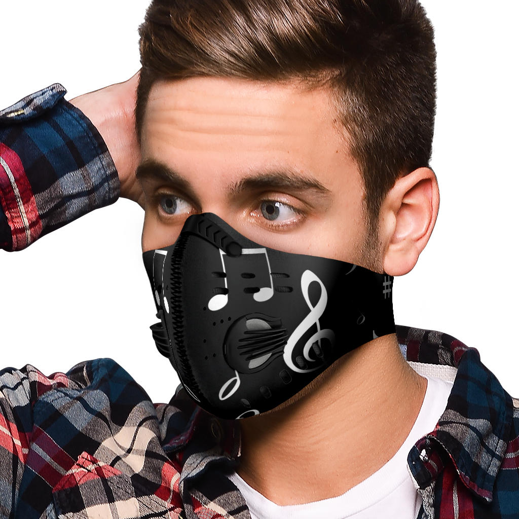 Music Notes Premium Face Mask