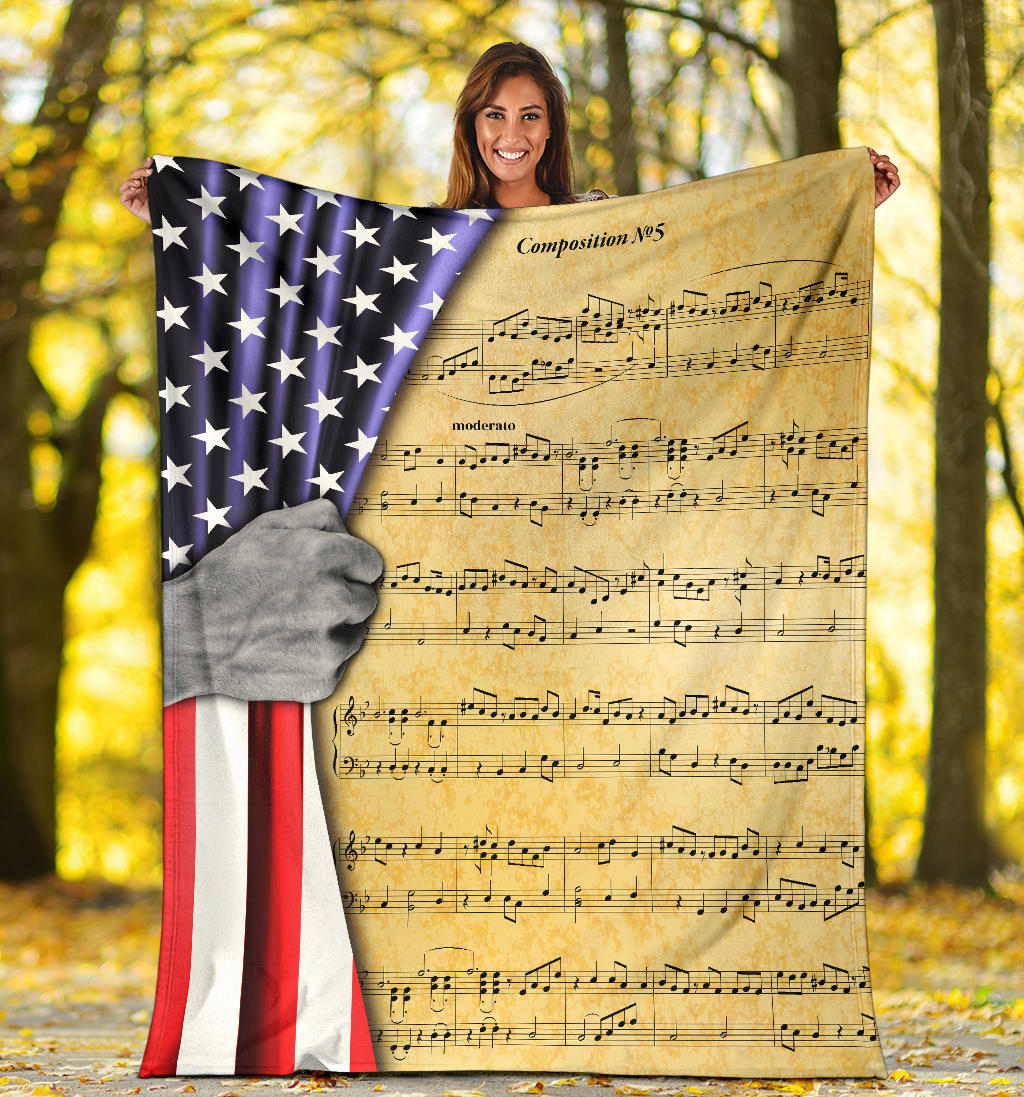 Music Notes Sheet Blanket