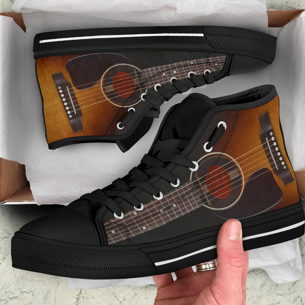 Black Guitar High Tops