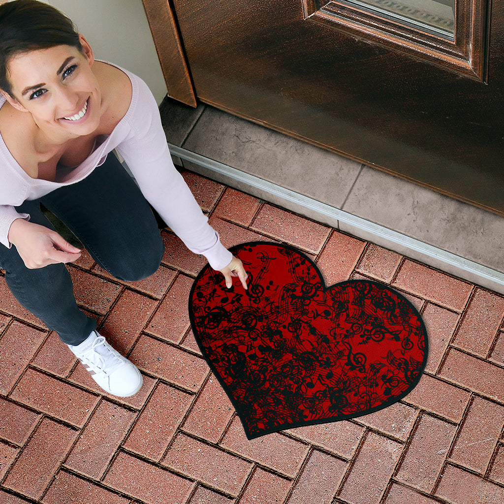 Music Heart Shape Door Mat