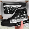 Piano Keys With Musical Notes High Tops