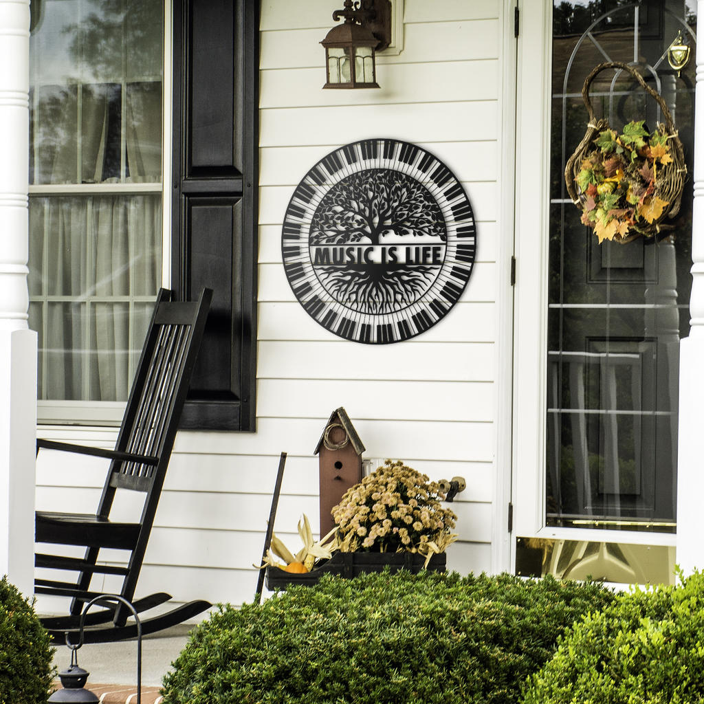 Music Is Life Metal Sign