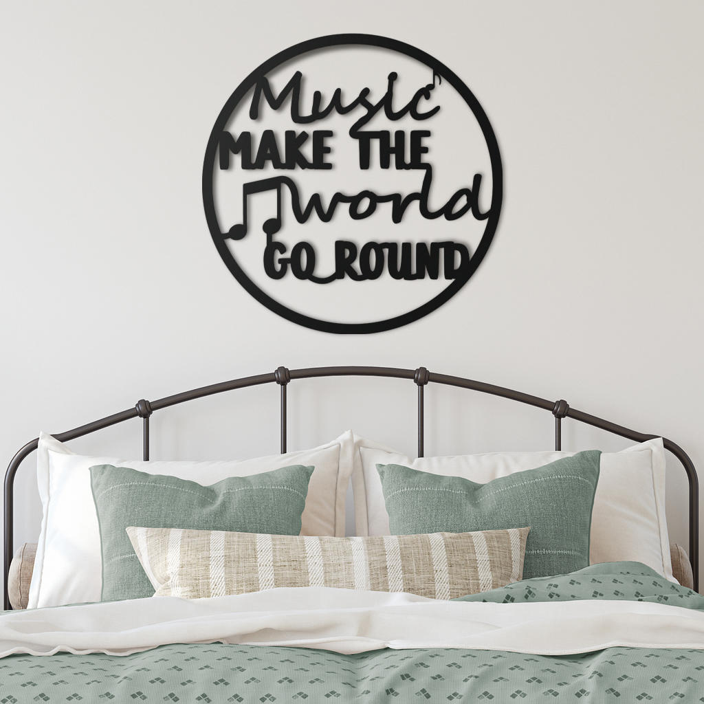 Music Go Round Metal Sign