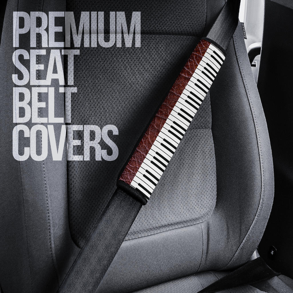 Piano And Leather Seat Belt Covers