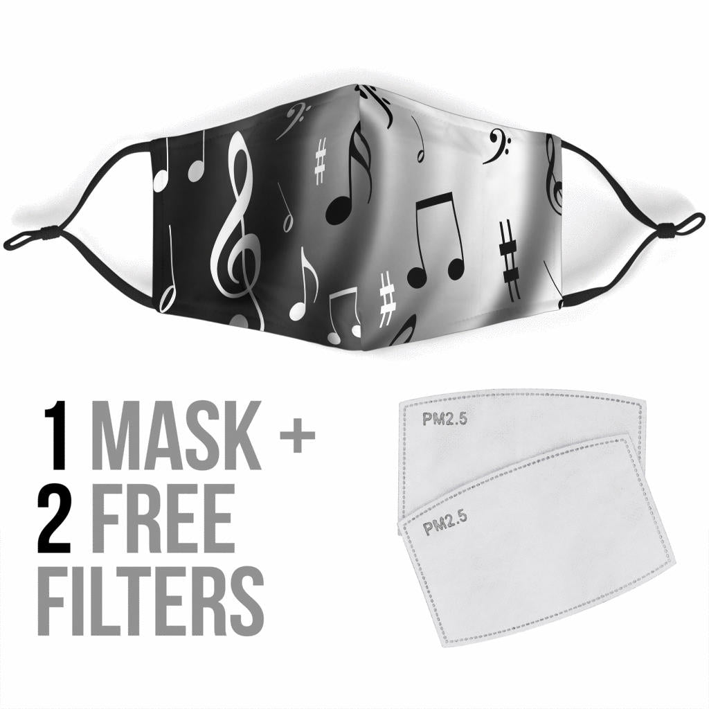 Music Notes Face Mask