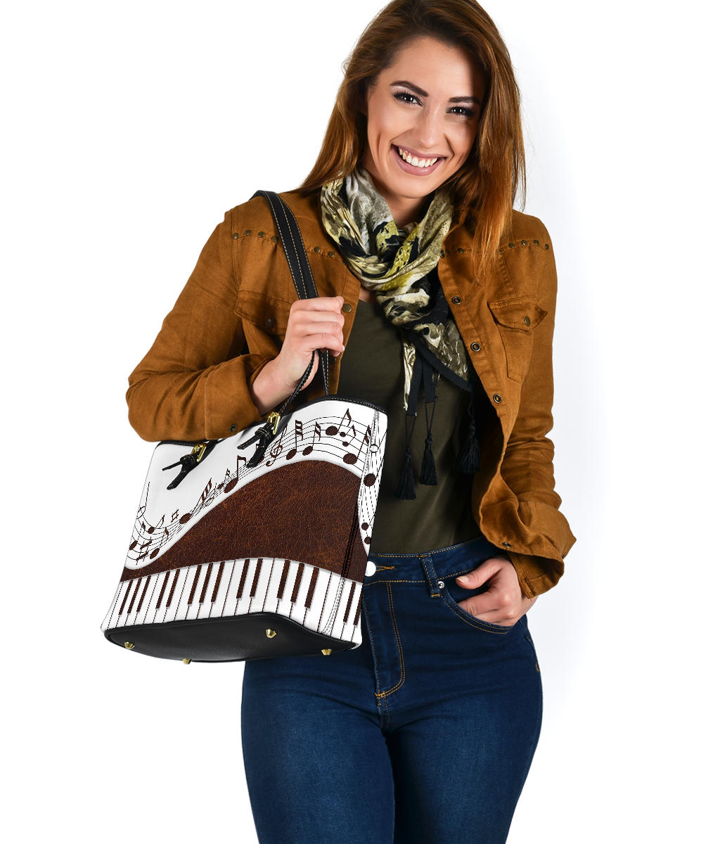 Piano Keys Music Small Leather Bag