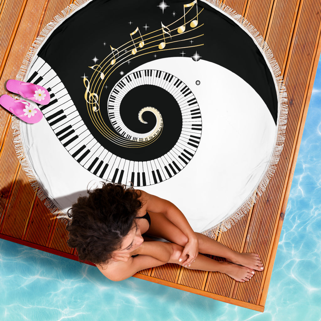 Piano Art Music Beach Blanket
