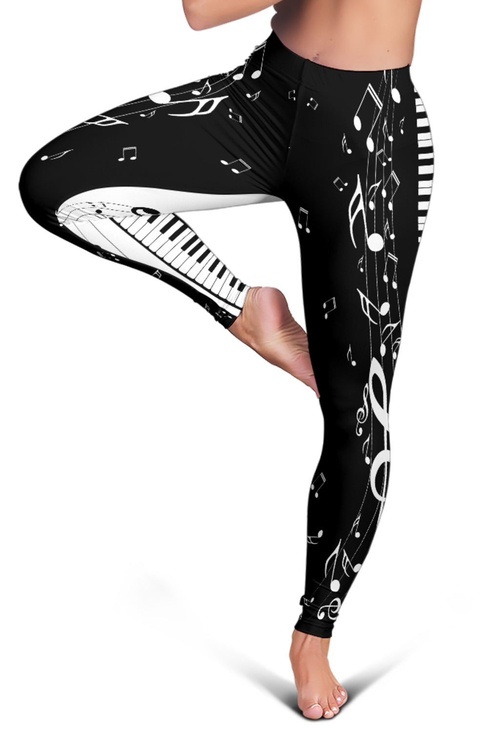Piano Keys And Music Leggings