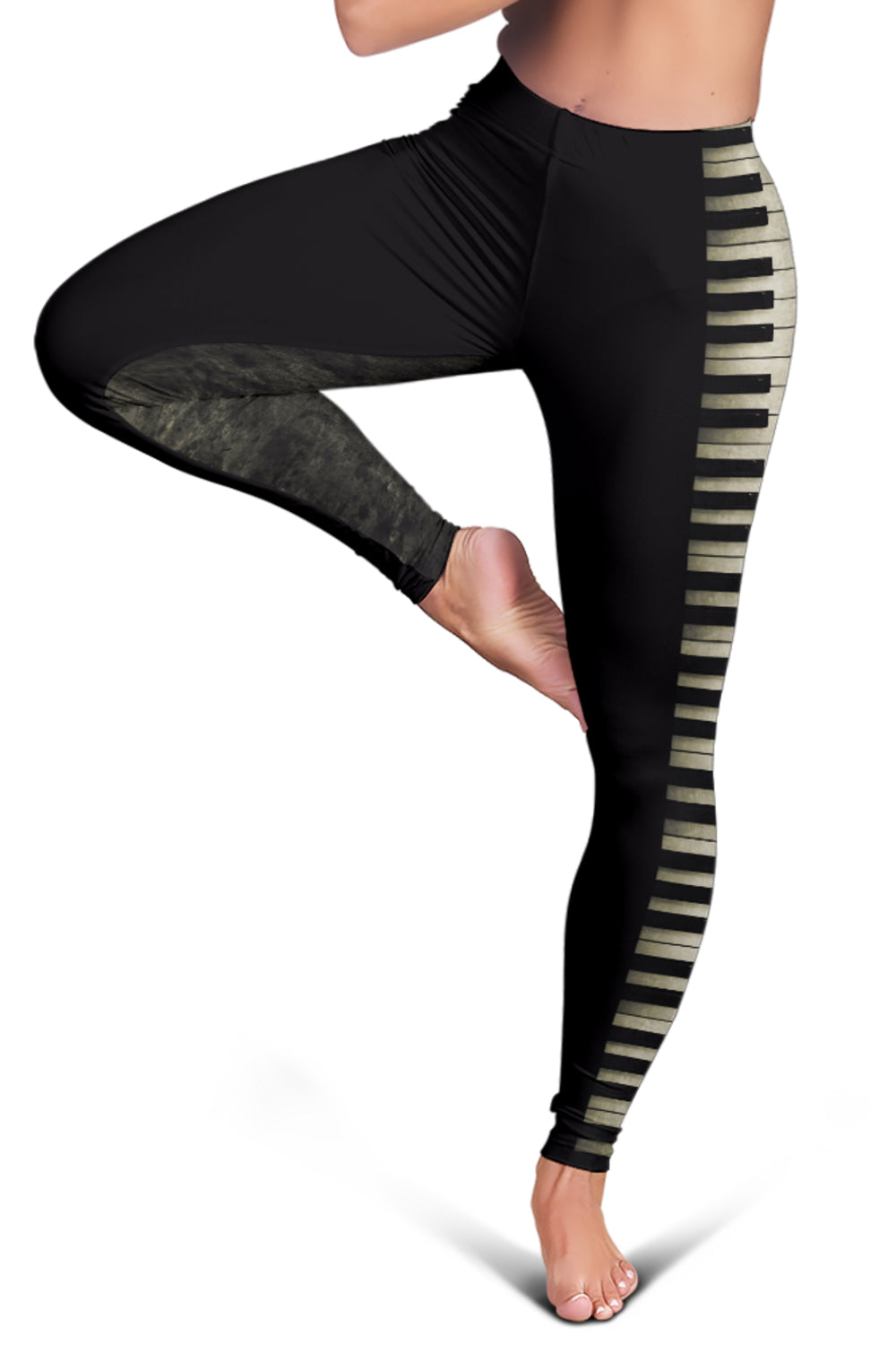 Piano Key Black Women's Leggings