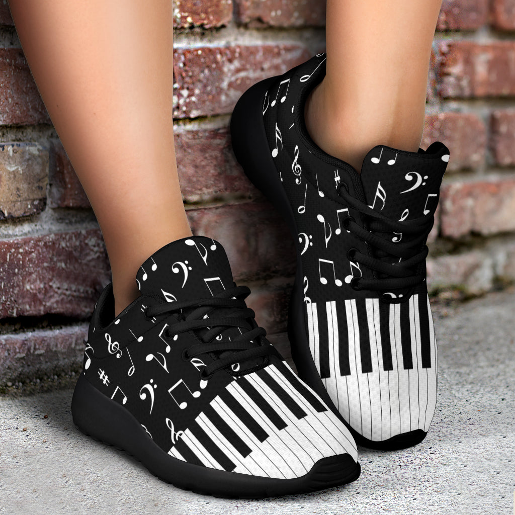 Piano And Music Notes Sport Sneakers