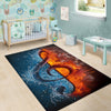 Treble Clef Ice And Fire Area Rug