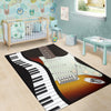 Electric Guitar With Piano Area Rug