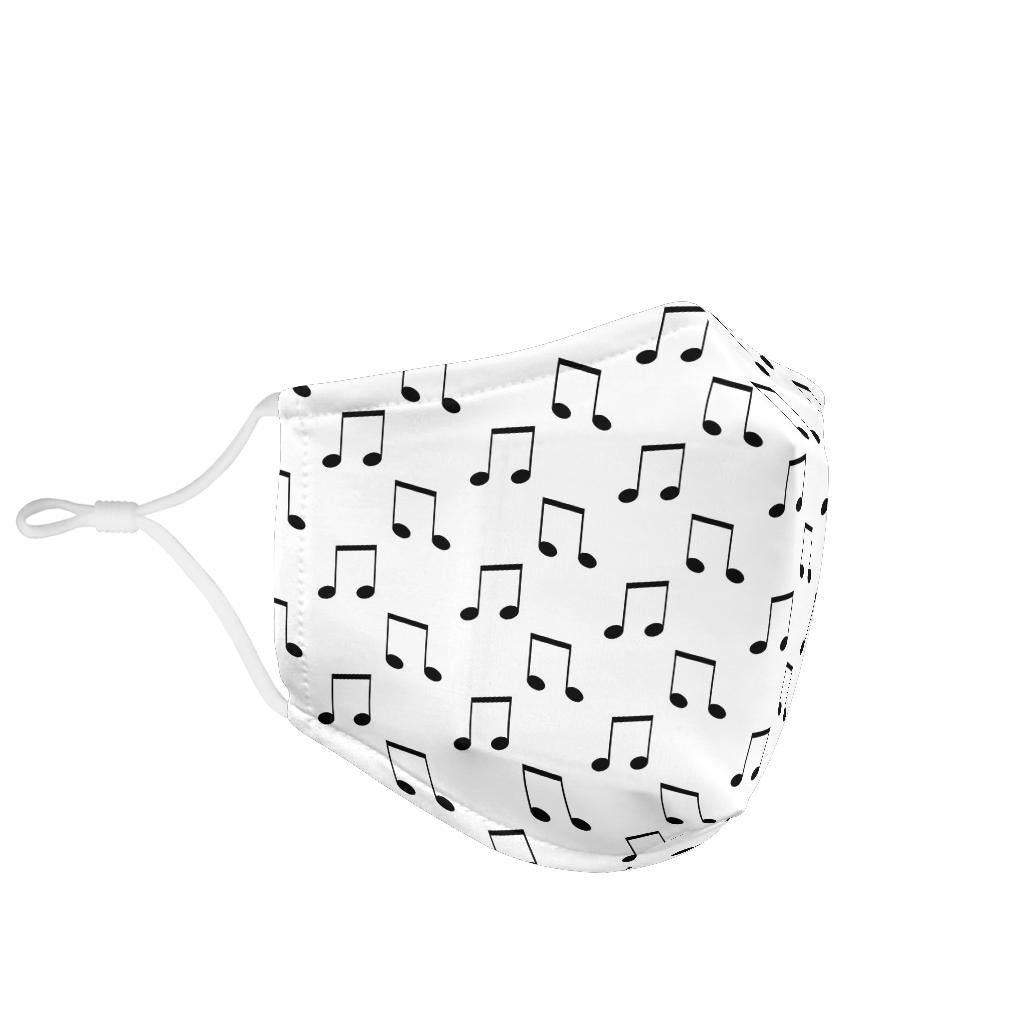Musical Notes White Face Mask