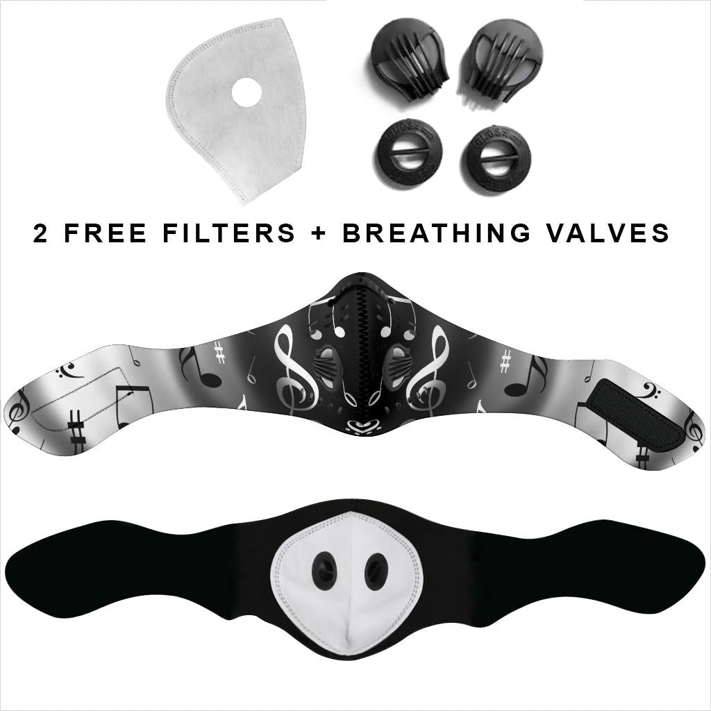 Music Notes Premium Face Mask