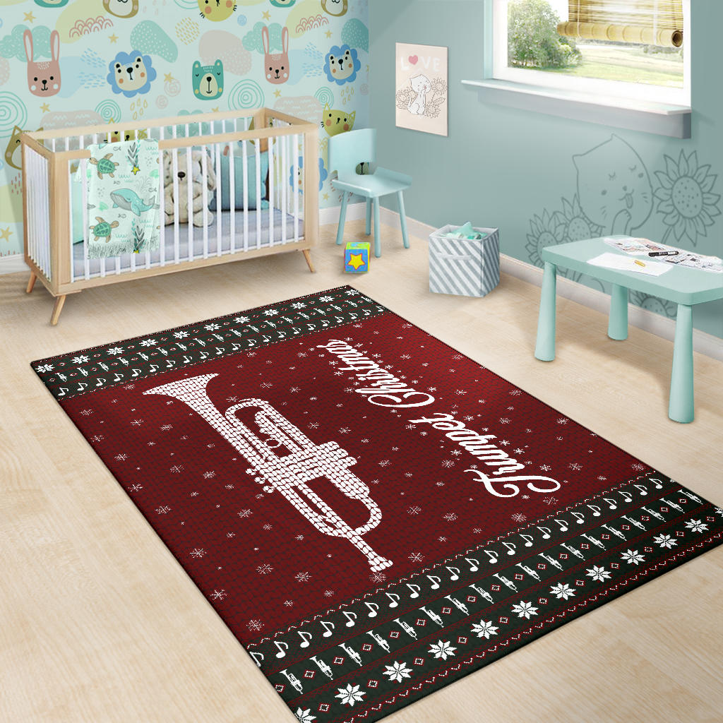 Trumpet Christmas Area Rug