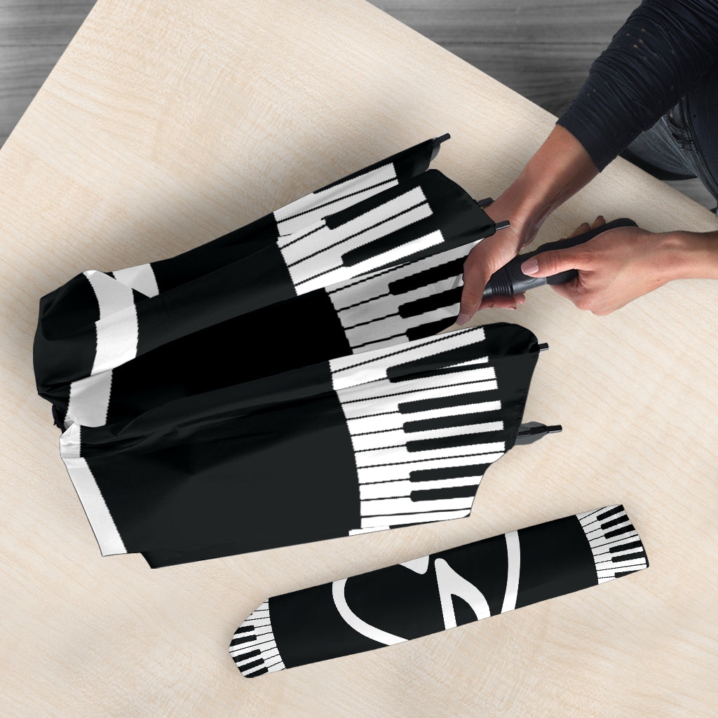Piano Keys With Music Note Love Umbrella