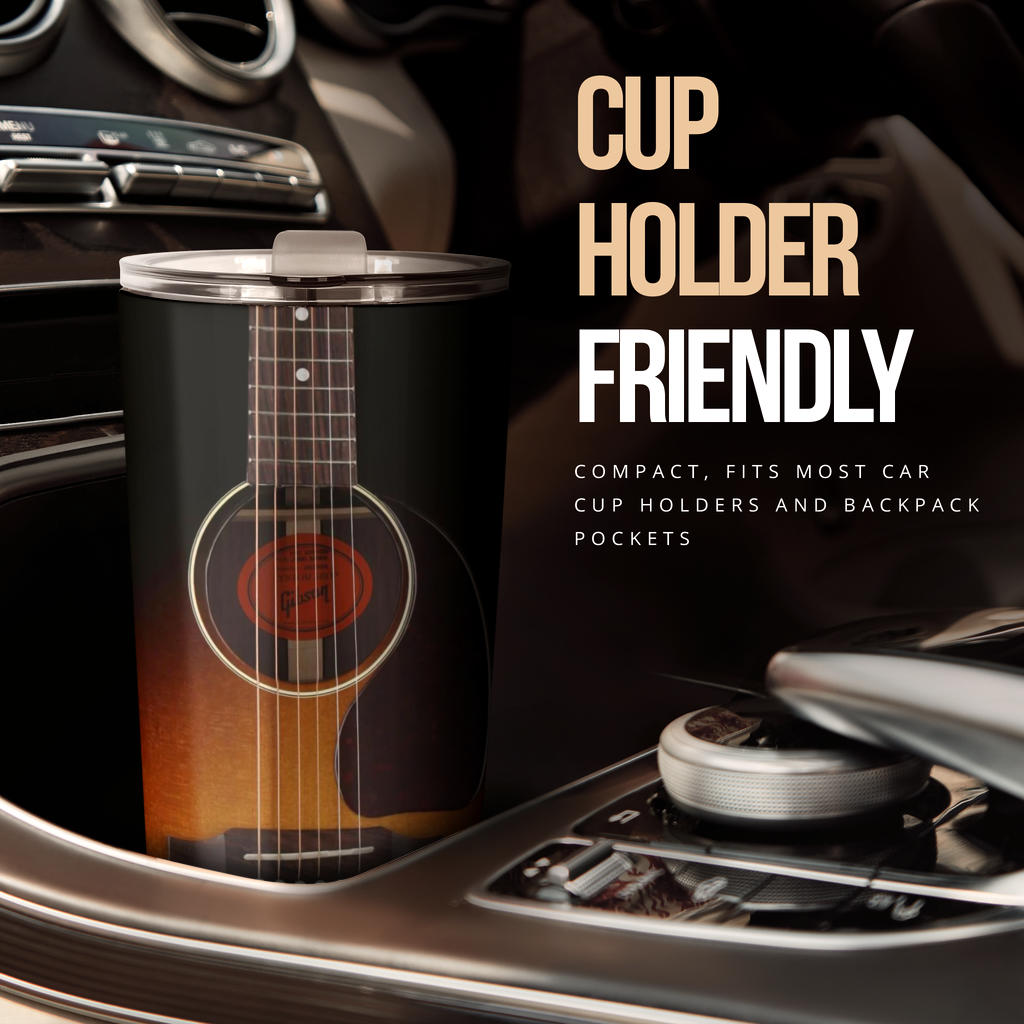 Black Guitar Tumbler