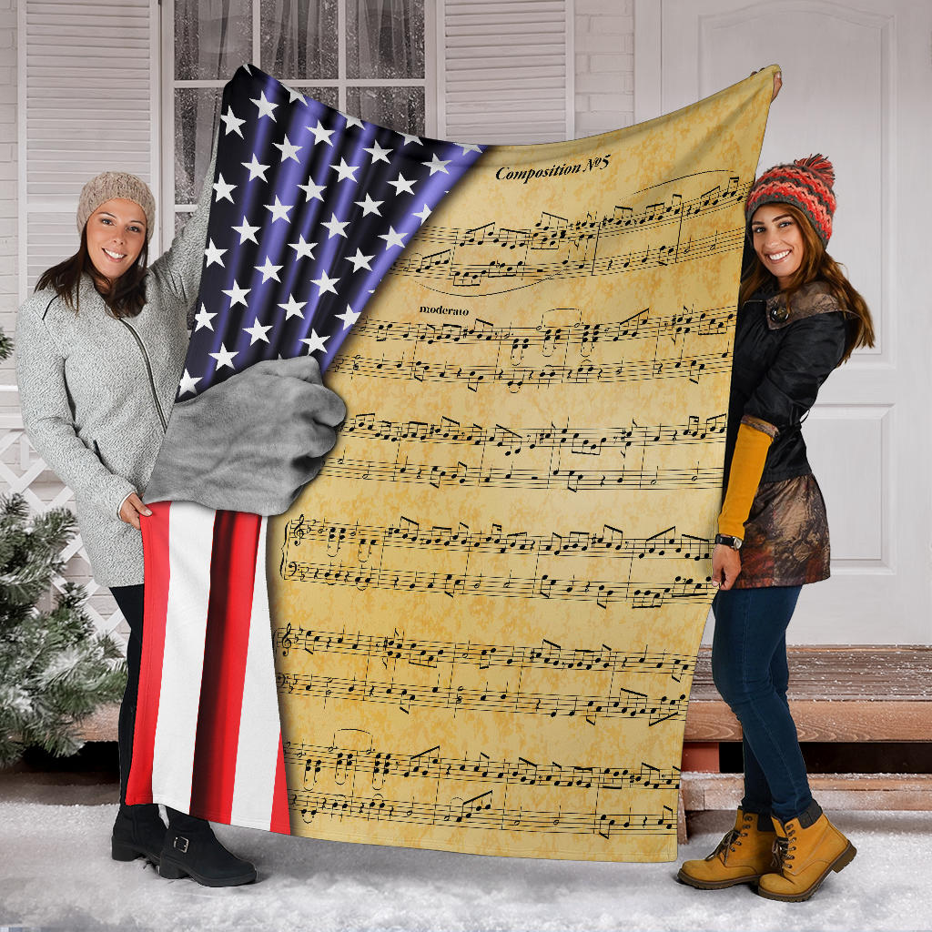 Music Notes Sheet Blanket