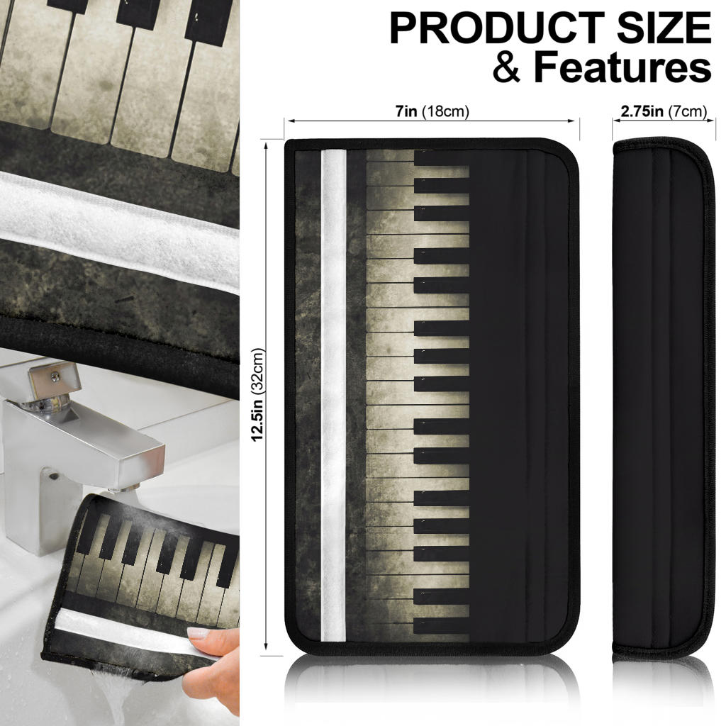 Piano Keys Seat Belt Covers