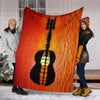 Guitar Sunset Premium Blanket