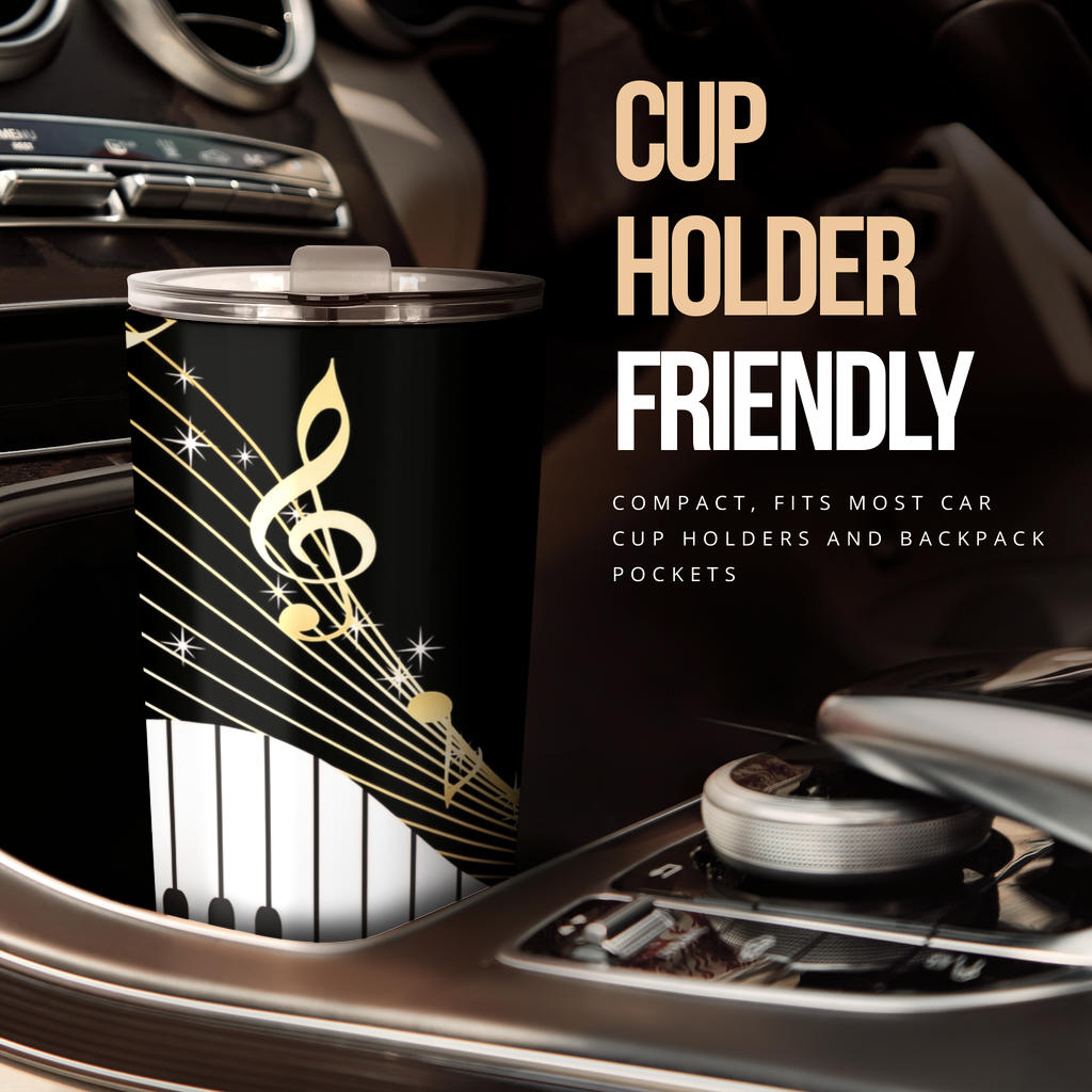 Music Notes With Piano Tumbler