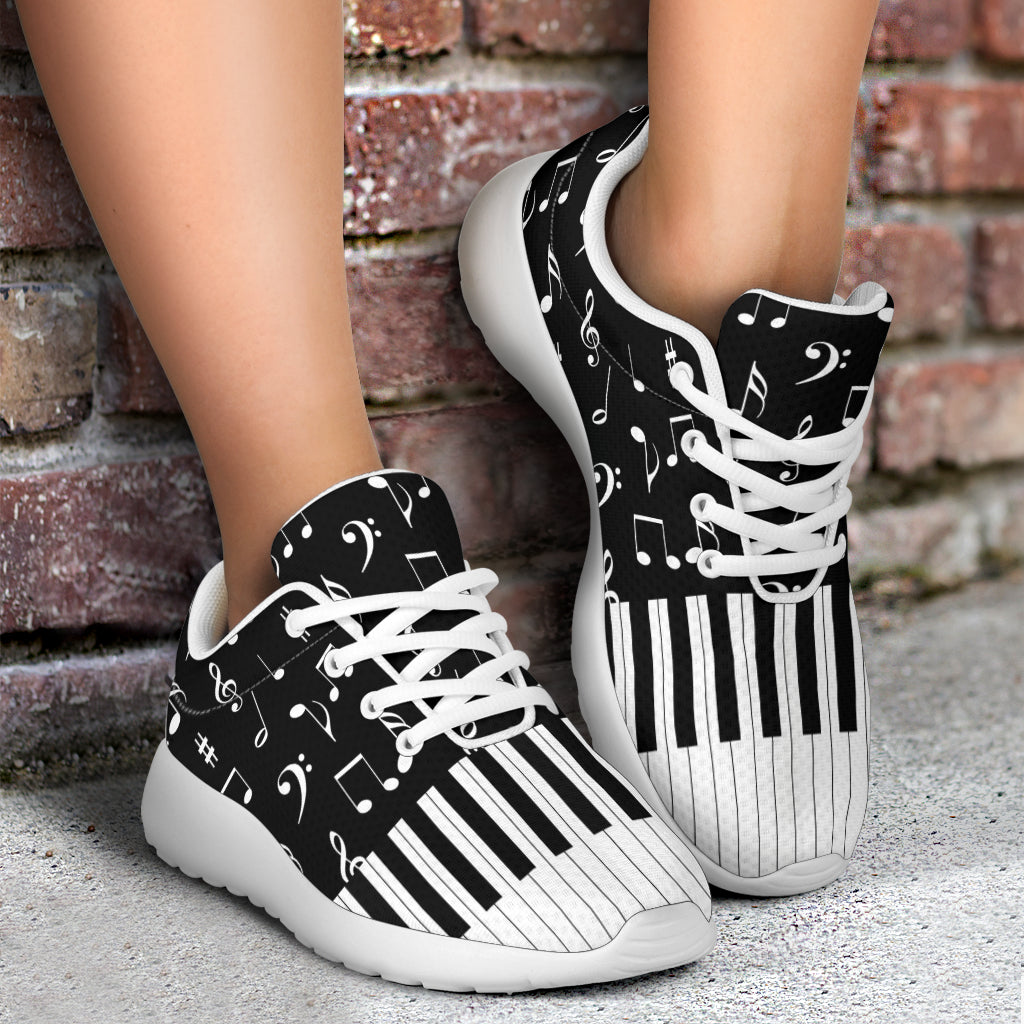 Piano Keys And Music Notes Sport Sneakers