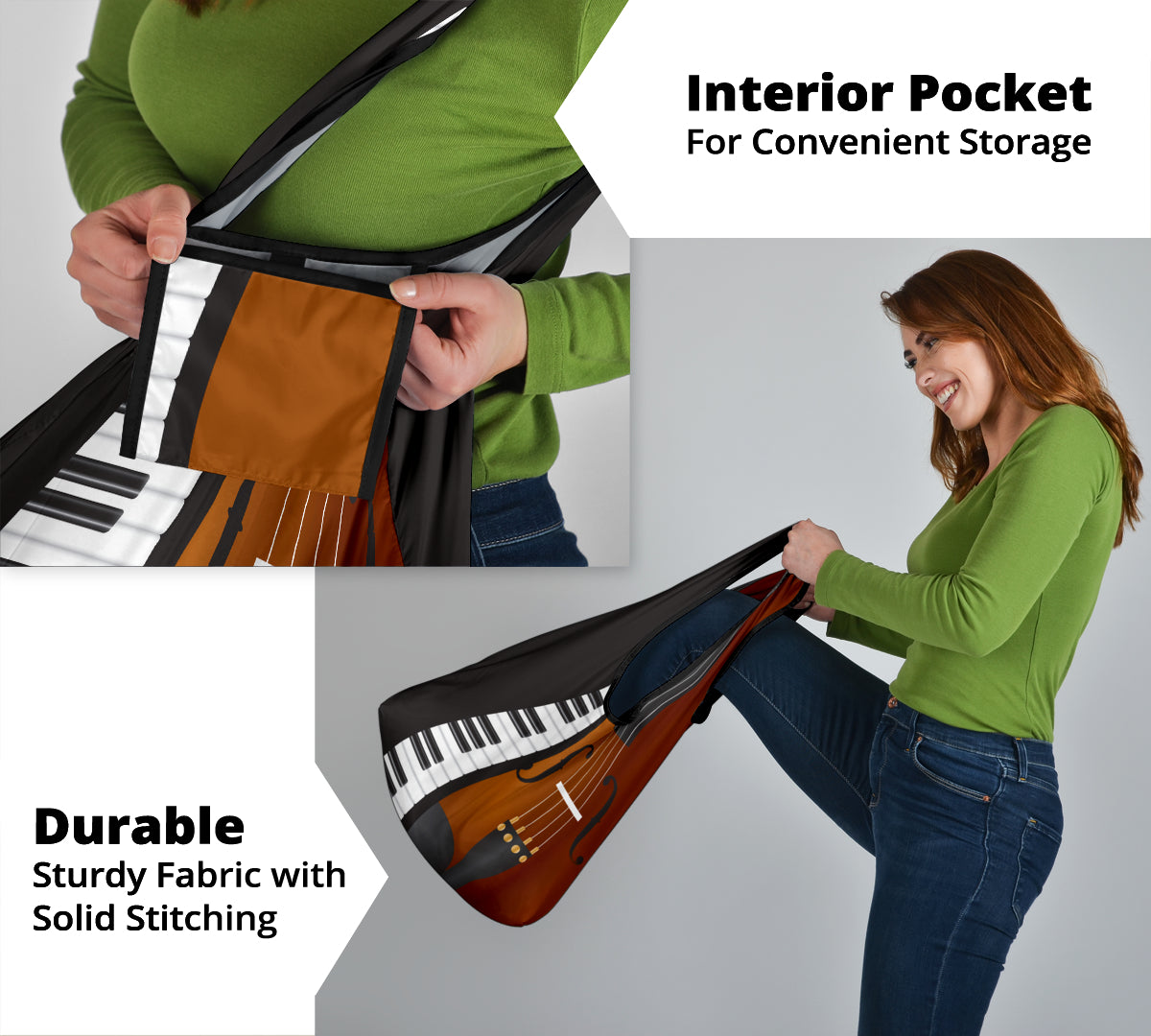 Piano And Violin Grocery Bag 3-Pack