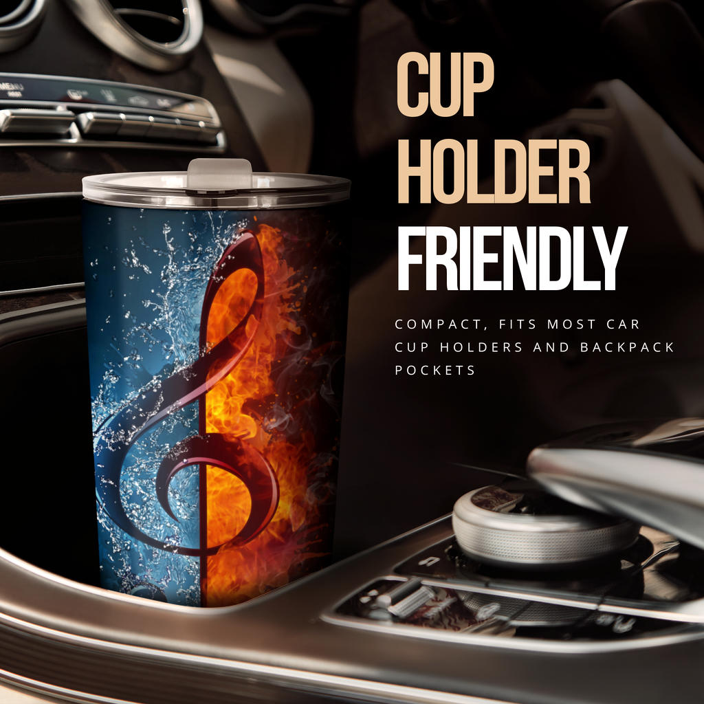 Treble Clef Ice And Fire Tumbler