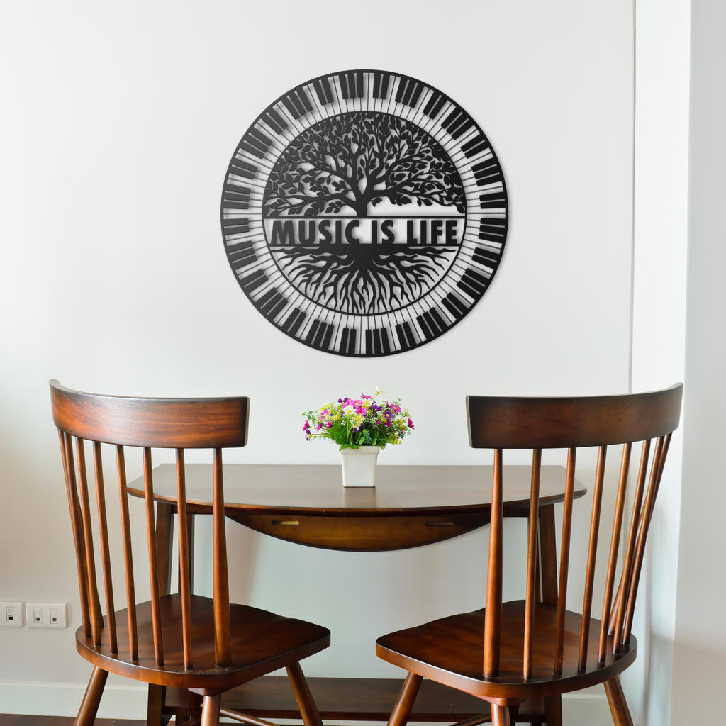 Music Is Life Metal Sign