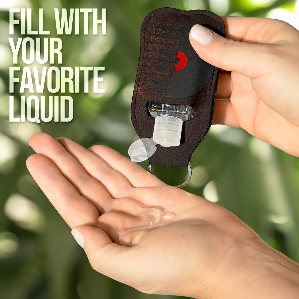 Vinyl Piano Keys Sanitizer Bottle Keychains