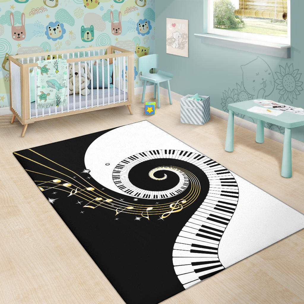 Piano Art Music Area Rug