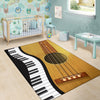 Piano Keys With Guitar Area Rug