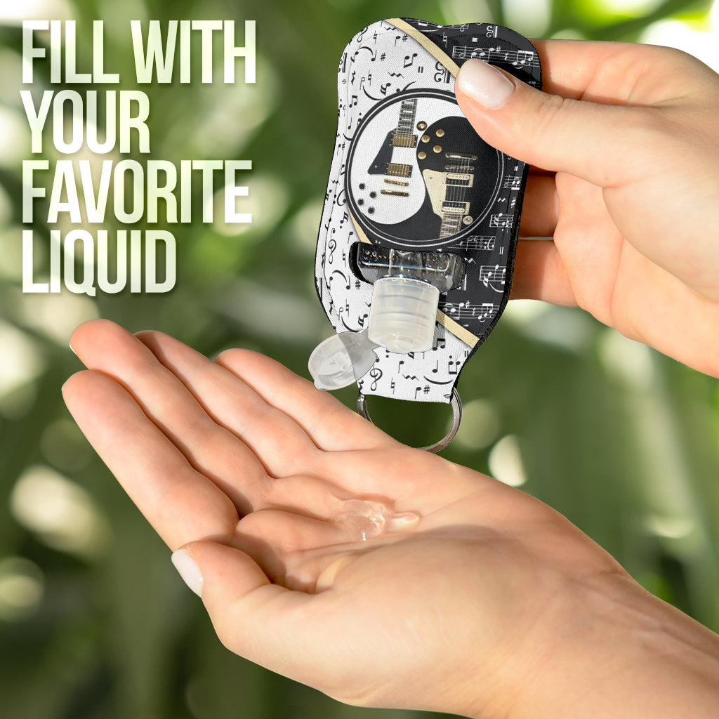 Yin Yang Guitars Sanitizer Bottle Keychains