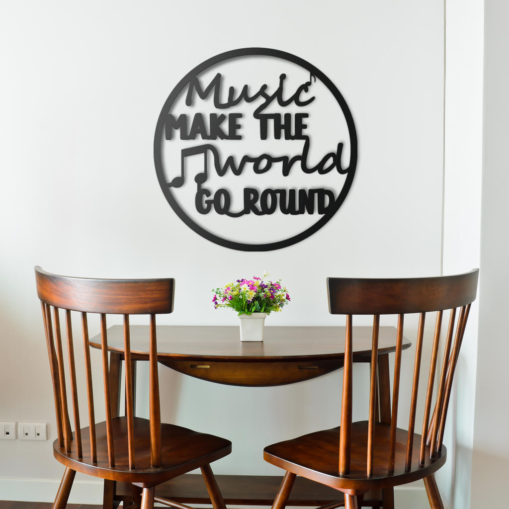 Music Go Round Metal Sign