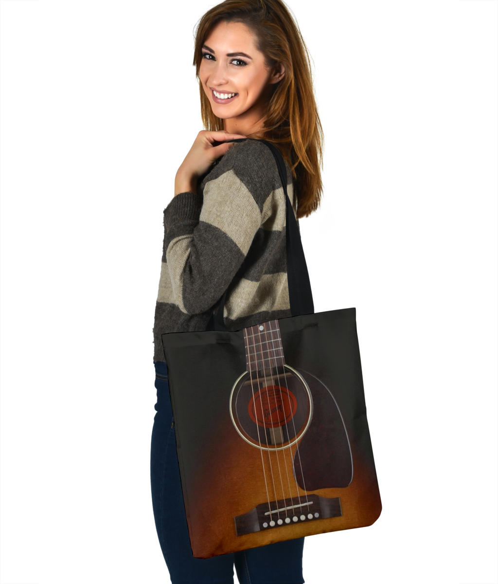 Black Guitar Tote Bag